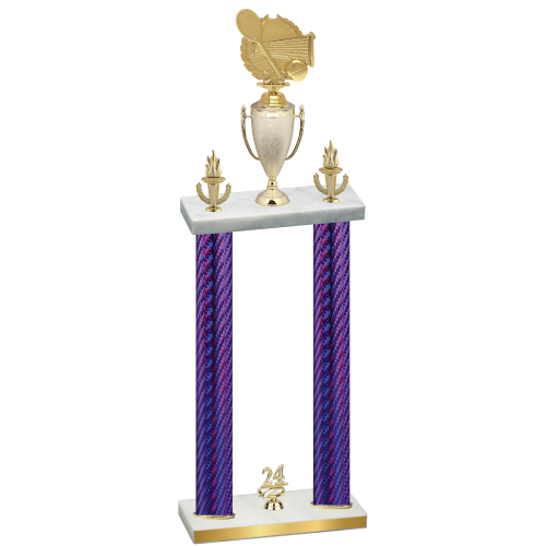 Double Purple Carbon Fiber Year Tennis Trophy