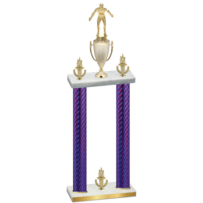Double Purple Carbon Fiber Victory Wrestling Trophy