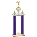 Double Purple Carbon Fiber Fourth Place Volleyball Trophy