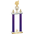 Double Purple Carbon Fiber Fourth Place Swimming Trophy