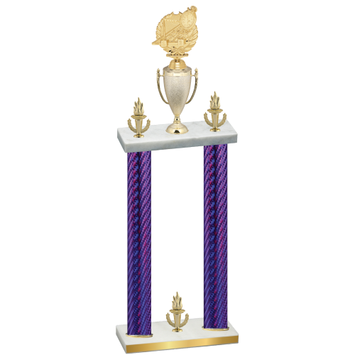 Double Purple Carbon Fiber Victory Swimming Trophy