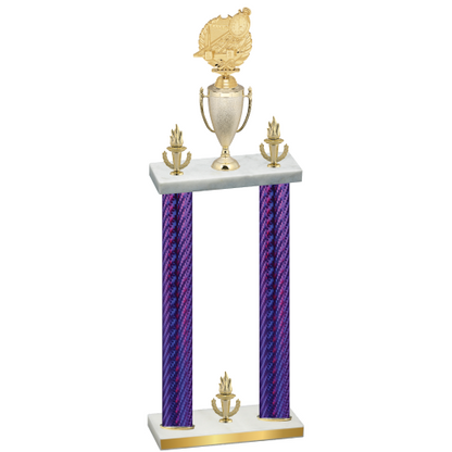 Double Purple Carbon Fiber Victory Swimming Trophy