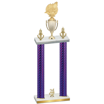Double Purple Carbon Fiber Year Swimming Trophy