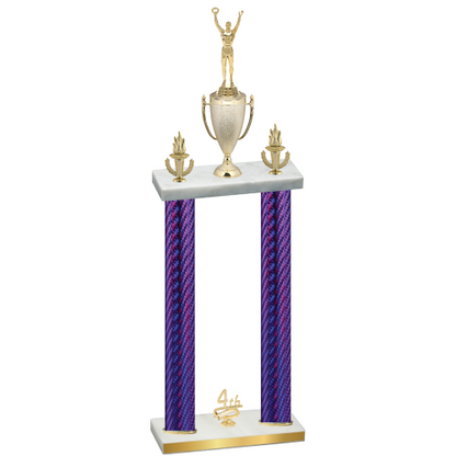 Double Purple Carbon Fiber Fourth Place Victory Trophy