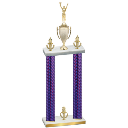 Double Purple Carbon Fiber Victory Victory Trophy