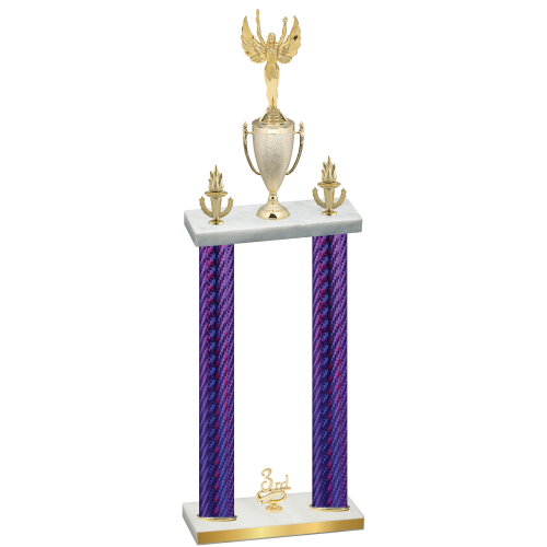 Double Purple Carbon Fiber Third Place Victory Trophy