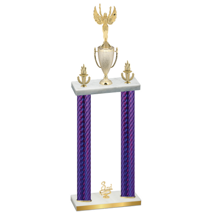 Double Purple Carbon Fiber Third Place Victory Trophy