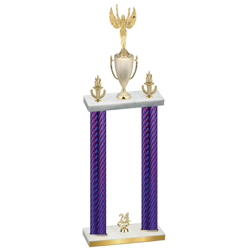 Double Purple Carbon Fiber Year Victory Trophy