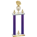 Double Purple Carbon Fiber Victory Basketball Trophy