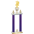 Double Purple Carbon Fiber Year Pickleball Trophy