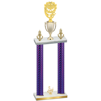 Double Purple Carbon Fiber Third Place Pickleball Trophy