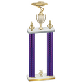 Double Purple Carbon Fiber Year Cars Trophy