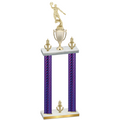 Double Purple Carbon Fiber Victory Basketball Trophy