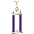 Double Purple Carbon Fiber First Place Weights Trophy