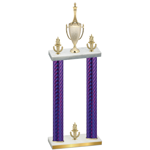 Double Purple Carbon Fiber Victory Chess Trophy