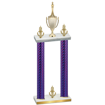 Double Purple Carbon Fiber Victory Chess Trophy