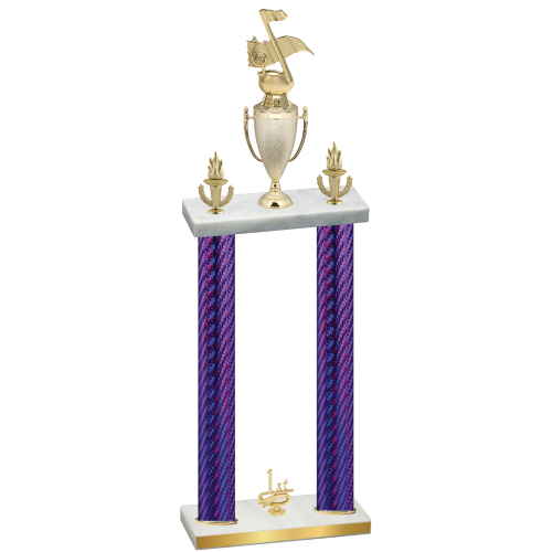 Double Purple Carbon Fiber First Place Music Trophy