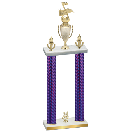 Double Purple Carbon Fiber Year Music Trophy
