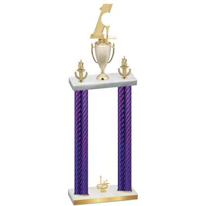 Double Purple Carbon Fiber First Place Golf Trophy