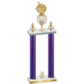 Double Purple Carbon Fiber Year Baseball Trophy
