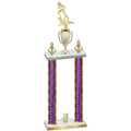 Double Purple Glacier Year Football Trophy