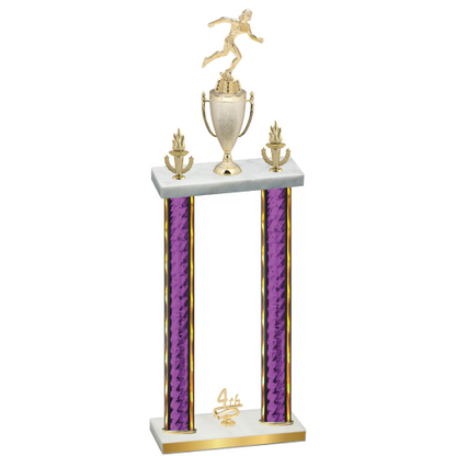 Double Purple Glacier Fourth Place Running Trophy