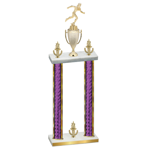 Double Purple Glacier Victory Running Trophy