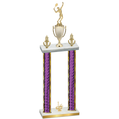 Double Purple Glacier First Place Tennis Trophy
