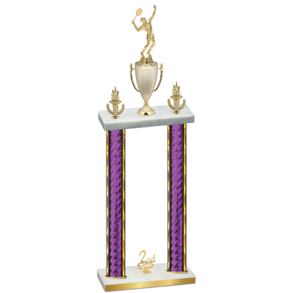 Double Purple Glacier Second Place Tennis Trophy
