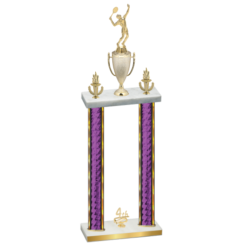 Double Purple Glacier Fourth Place Tennis Trophy