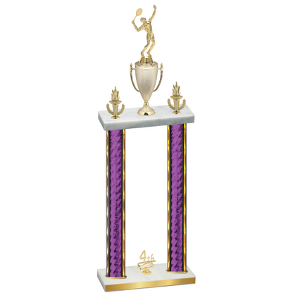 Double Purple Glacier Fourth Place Tennis Trophy