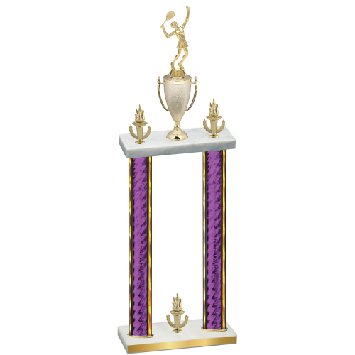 Double Purple Glacier Victory Tennis Trophy