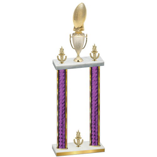Double Purple Glacier Victory Football Trophy