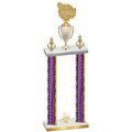 Double Purple Glacier Third Place Tennis Trophy