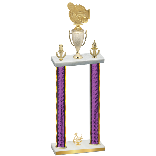 Double Purple Glacier Third Place Tennis Trophy