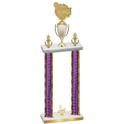 Double Purple Glacier Third Place Tennis Trophy