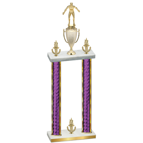 Double Purple Glacier Victory Wrestling Trophy