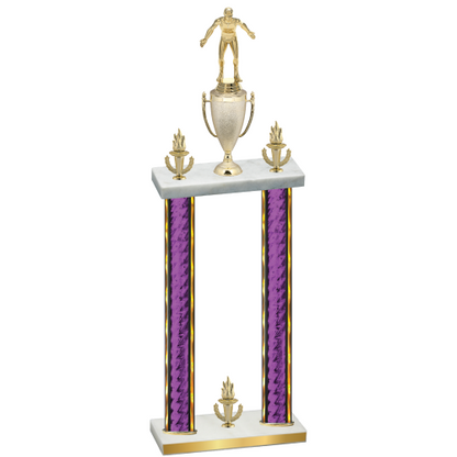 Double Purple Glacier Victory Wrestling Trophy