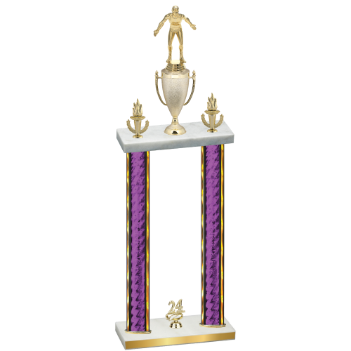 Double Purple Glacier Year Wrestling Trophy