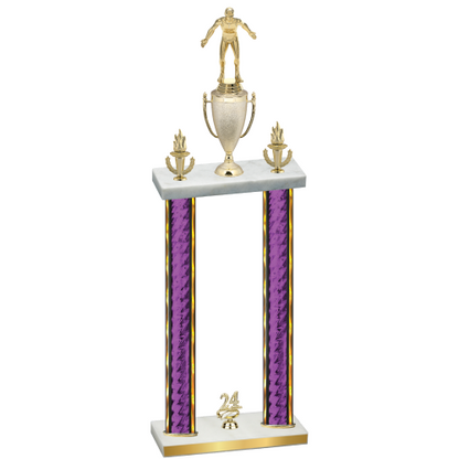 Double Purple Glacier Year Wrestling Trophy
