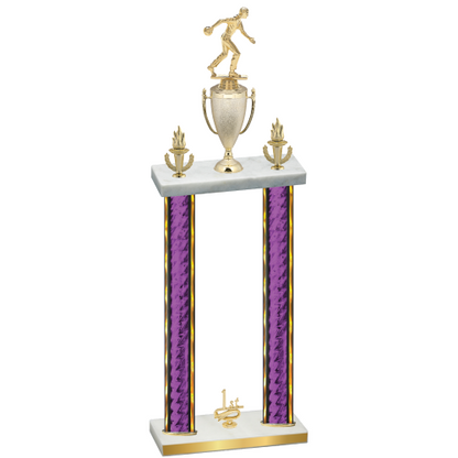 Double Purple Glacier First Place Bowling Trophy