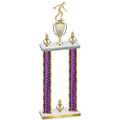 Double Purple Glacier Victory Bowling Trophy