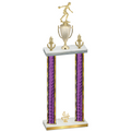 Double Purple Glacier Fourth Place Bowling Trophy