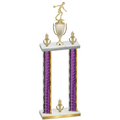 Double Purple Glacier Victory Bowling Trophy