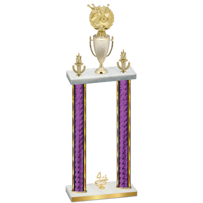 Double Purple Glacier Fourth Place Bowling Trophy