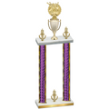 Double Purple Glacier Victory Bowling Trophy
