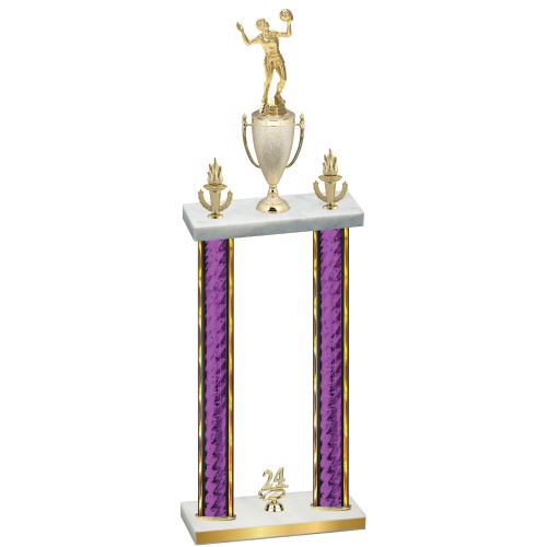 Double Purple Glacier Year Volleyball Trophy