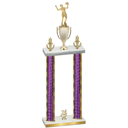Double Purple Glacier Year Volleyball Trophy