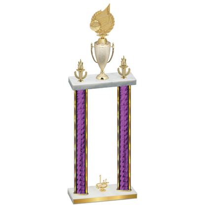Double Purple Glacier First Place Volleyball Trophy