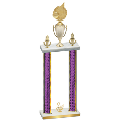 Double Purple Glacier Second Place Volleyball Trophy